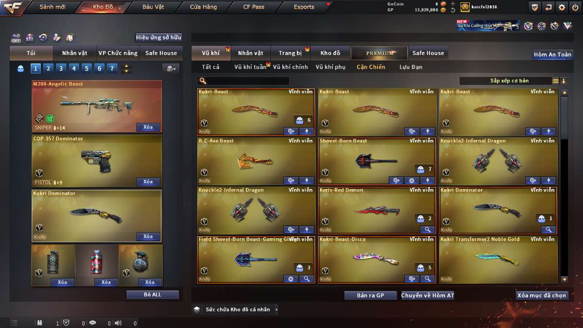 shop acc cf uy tin gia re